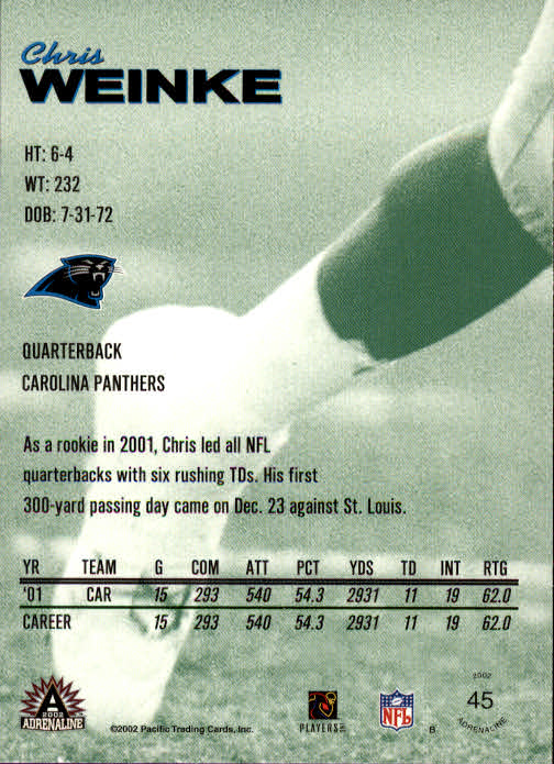 B4841- 2002 Pacific Adrenaline FB #s 1-200 +Rookies -You Pick- 15+ FREE US SHIP - Picture 74 of 336