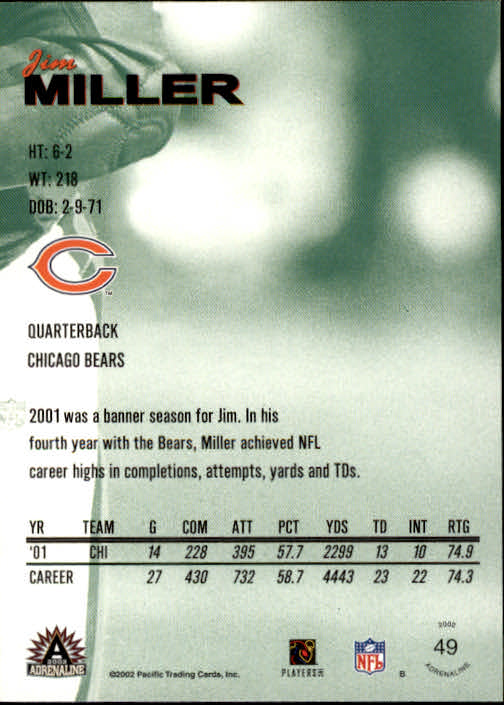 B4841- 2002 Pacific Adrenaline FB #s 1-200 +Rookies -You Pick- 15+ FREE US SHIP - Picture 76 of 336