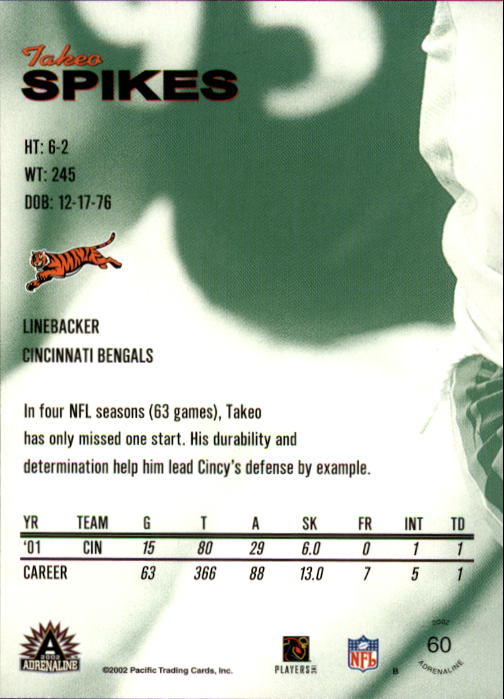B4841- 2002 Pacific Adrenaline FB #s 1-200 +Rookies -You Pick- 15+ FREE US SHIP - Picture 90 of 336