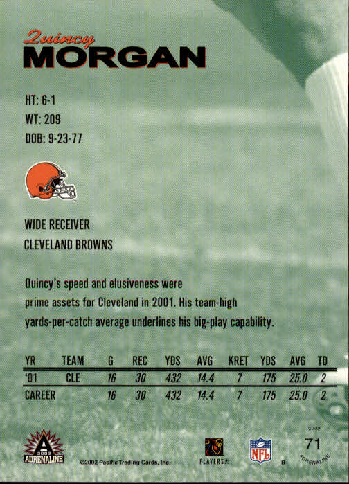 B4841- 2002 Pacific Adrenaline FB #s 1-200 +Rookies -You Pick- 15+ FREE US SHIP - Picture 102 of 336