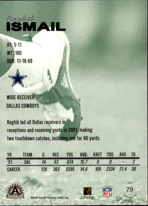 B4841- 2002 Pacific Adrenaline FB #s 1-200 +Rookies -You Pick- 15+ FREE US SHIP - Picture 114 of 336
