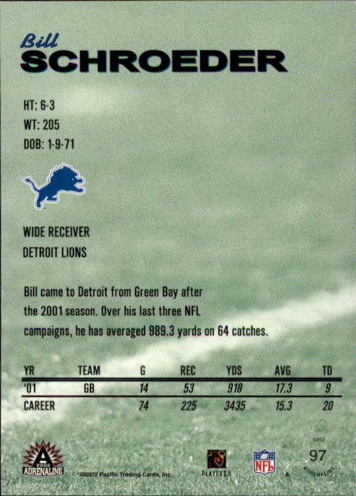 B4841- 2002 Pacific Adrenaline FB #s 1-200 +Rookies -You Pick- 15+ FREE US SHIP - Picture 148 of 336