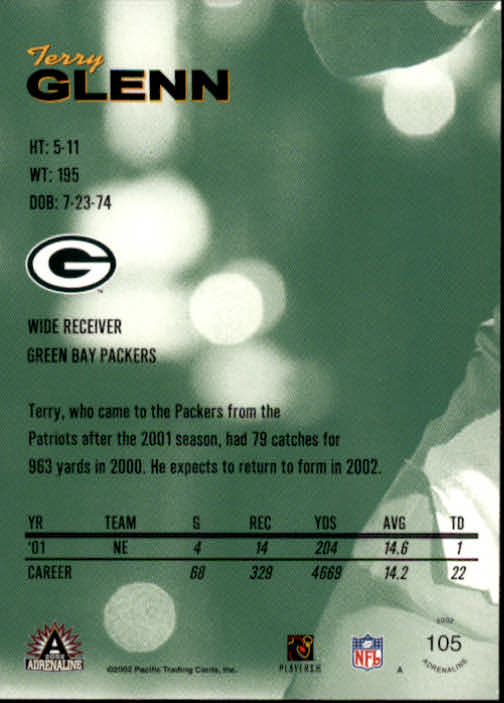 B4841- 2002 Pacific Adrenaline FB #s 1-200 +Rookies -You Pick- 15+ FREE US SHIP - Picture 160 of 336