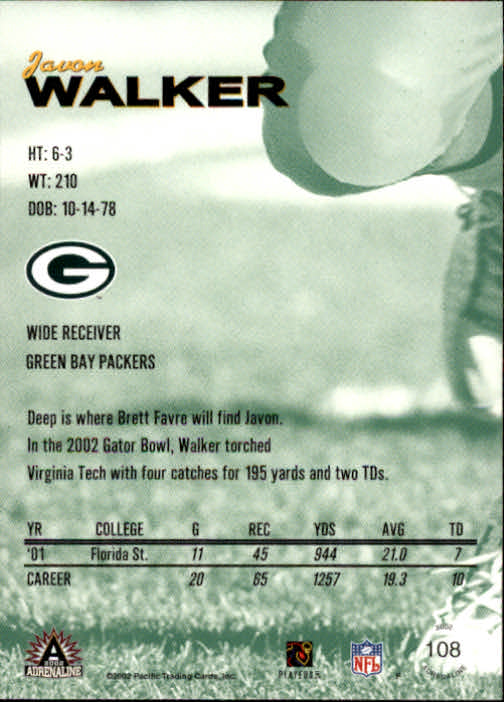 B4841- 2002 Pacific Adrenaline FB #s 1-200 +Rookies -You Pick- 15+ FREE US SHIP - Picture 166 of 336