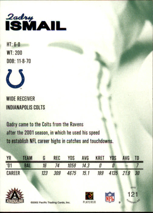 B4841- 2002 Pacific Adrenaline FB #s 1-200 +Rookies -You Pick- 15+ FREE US SHIP - Picture 190 of 336