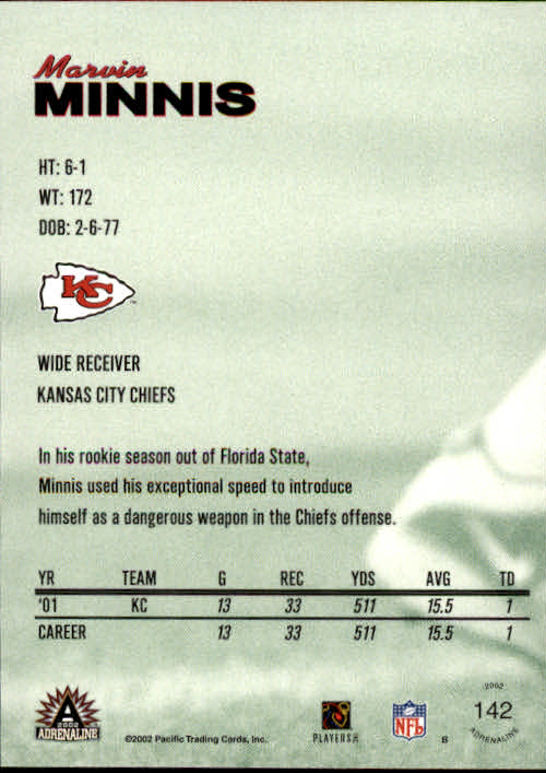 B4841- 2002 Pacific Adrenaline FB #s 1-200 +Rookies -You Pick- 15+ FREE US SHIP - Picture 230 of 336
