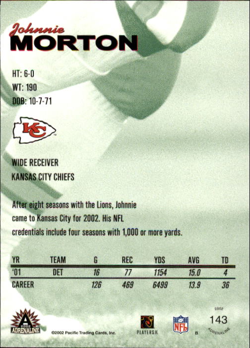 B4841- 2002 Pacific Adrenaline FB #s 1-200 +Rookies -You Pick- 15+ FREE US SHIP - Picture 232 of 336