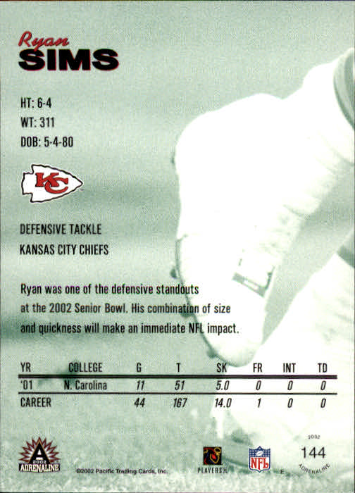 B4841- 2002 Pacific Adrenaline FB #s 1-200 +Rookies -You Pick- 15+ FREE US SHIP - Picture 234 of 336