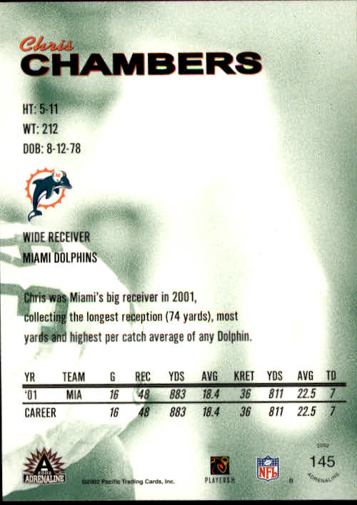 B4841- 2002 Pacific Adrenaline FB #s 1-200 +Rookies -You Pick- 15+ FREE US SHIP - Picture 236 of 336