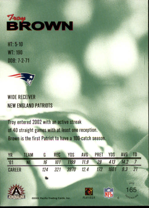 B4841- 2002 Pacific Adrenaline FB #s 1-200 +Rookies -You Pick- 15+ FREE US SHIP - Picture 270 of 336