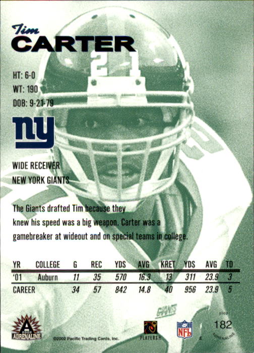 B4841- 2002 Pacific Adrenaline FB #s 1-200 +Rookies -You Pick- 15+ FREE US SHIP - Picture 302 of 336