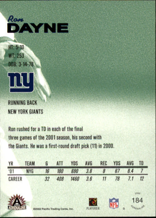 B4841- 2002 Pacific Adrenaline FB #s 1-200 +Rookies -You Pick- 15+ FREE US SHIP - Picture 306 of 336