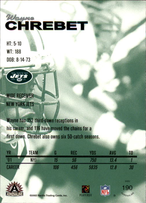 B4841- 2002 Pacific Adrenaline FB #s 1-200 +Rookies -You Pick- 15+ FREE US SHIP - Picture 318 of 336