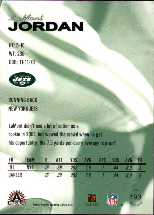 B4841- 2002 Pacific Adrenaline FB #s 1-200 +Rookies -You Pick- 15+ FREE US SHIP - Picture 324 of 336