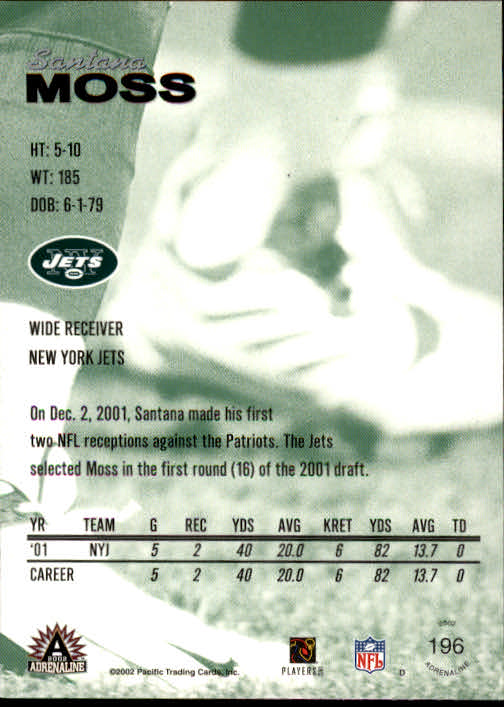 B4841- 2002 Pacific Adrenaline FB #s 1-200 +Rookies -You Pick- 15+ FREE US SHIP - Picture 330 of 336