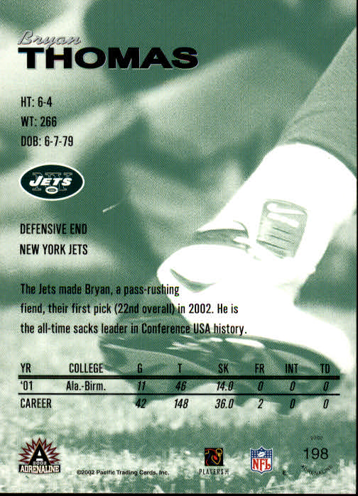 B4841- 2002 Pacific Adrenaline FB #s 1-200 +Rookies -You Pick- 15+ FREE US SHIP - Picture 334 of 336