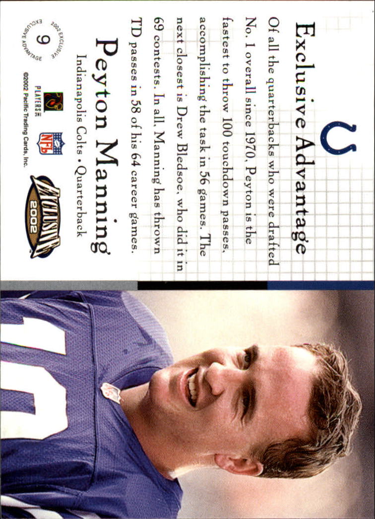 2002 Exclusive (Pacific) Football "Insert" Cards - Picture 9 of 81