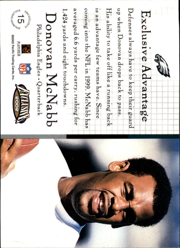 2002 Exclusive (Pacific) Football "Insert" Cards - Picture 15 of 81