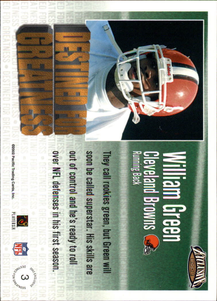 2002 Exclusive (Pacific) Football "Insert" Cards - Picture 19 of 81