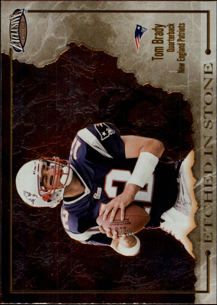 2002 Pacific Exclusive Etched in Stone #7 Tom Brady