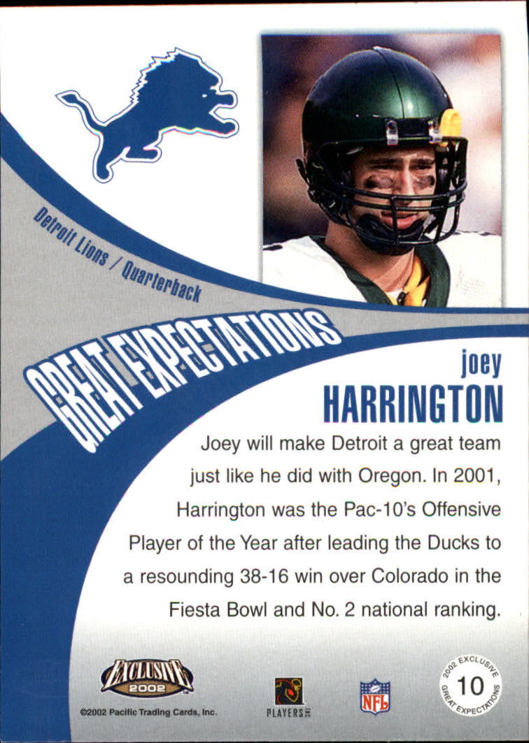 2002 Exclusive (Pacific) Football "Insert" Cards - Picture 43 of 81