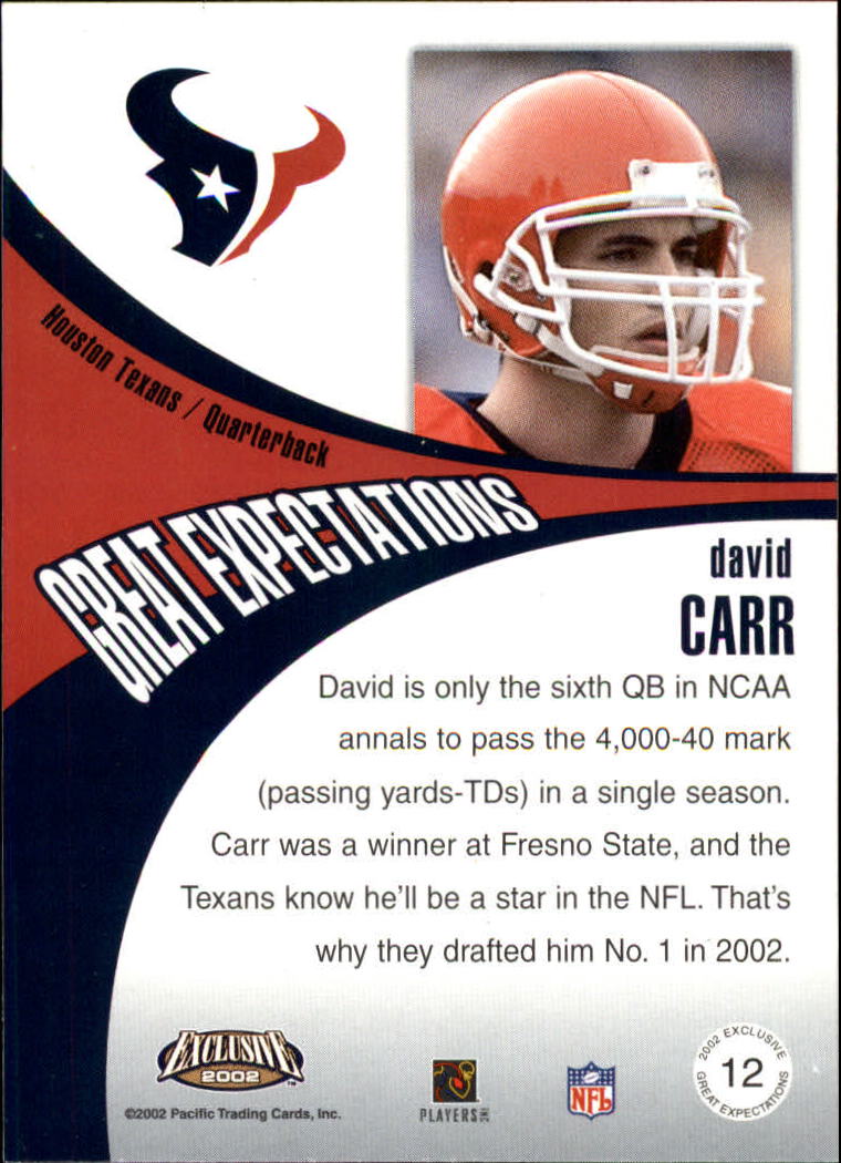 2002 Exclusive (Pacific) Football "Insert" Cards - Picture 47 of 81