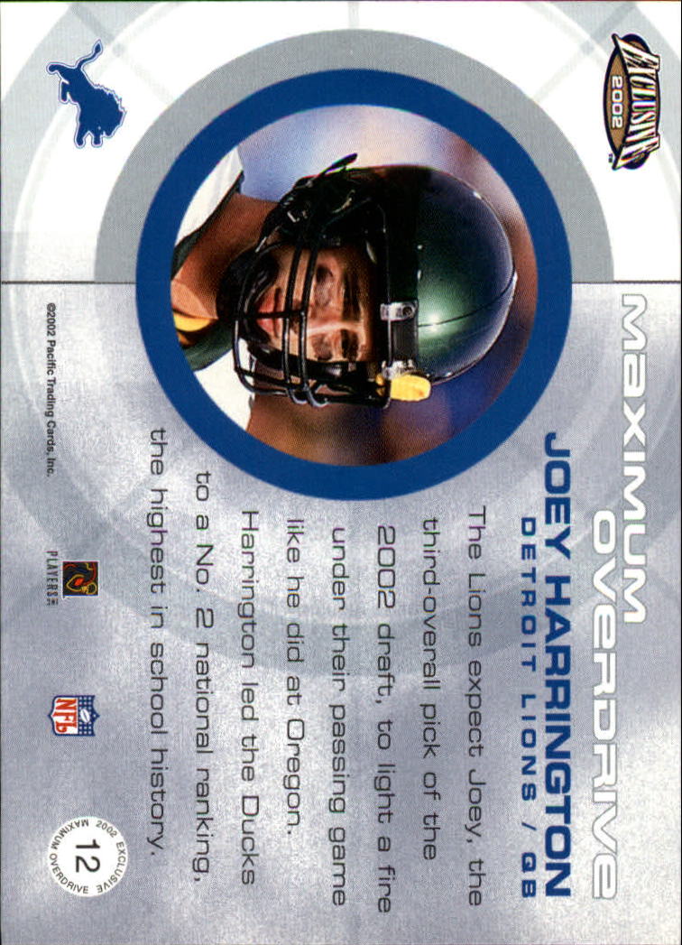 2002 Exclusive (Pacific) Football "Insert" Cards - Picture 65 of 81