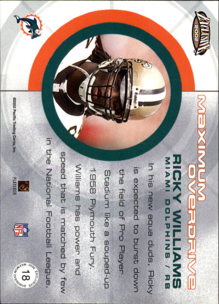 2002 Exclusive (Pacific) Football "Insert" Cards - Picture 71 of 81