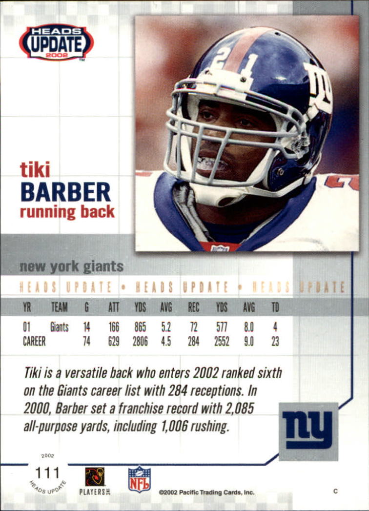 B1884- 2002 Pacific Heads Update FB Asst Cards -You Pick- 15+ FREE US SHIP - Picture 45 of 369