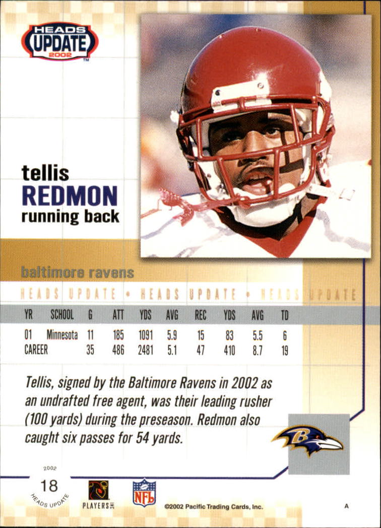 B1884- 2002 Pacific Heads Update FB Asst Cards -You Pick- 15+ FREE US SHIP - Picture 119 of 369