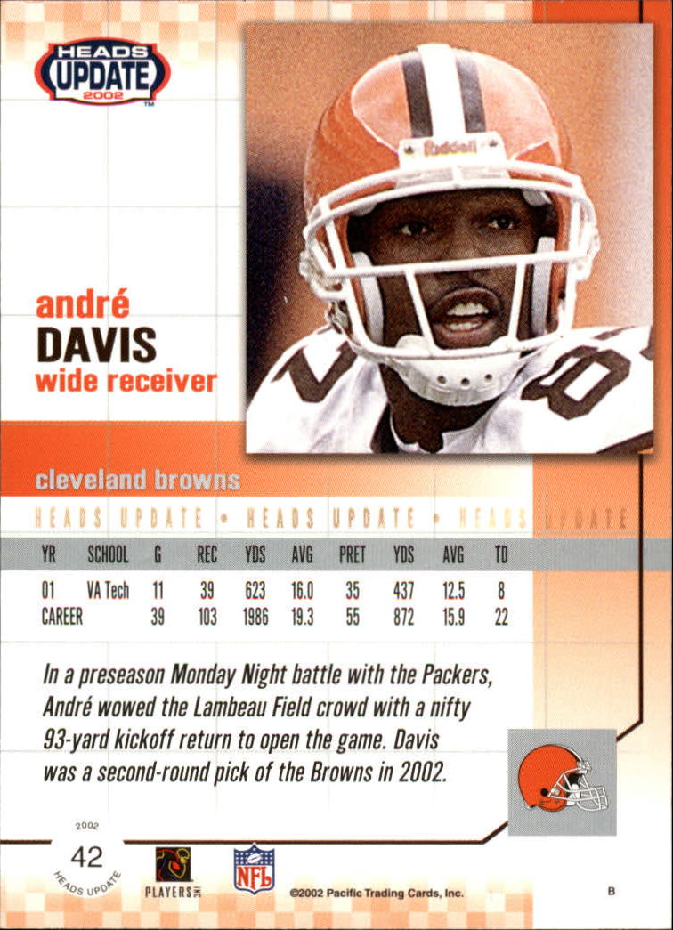 B1884- 2002 Pacific Heads Update FB Asst Cards -You Pick- 15+ FREE US SHIP - Picture 153 of 369