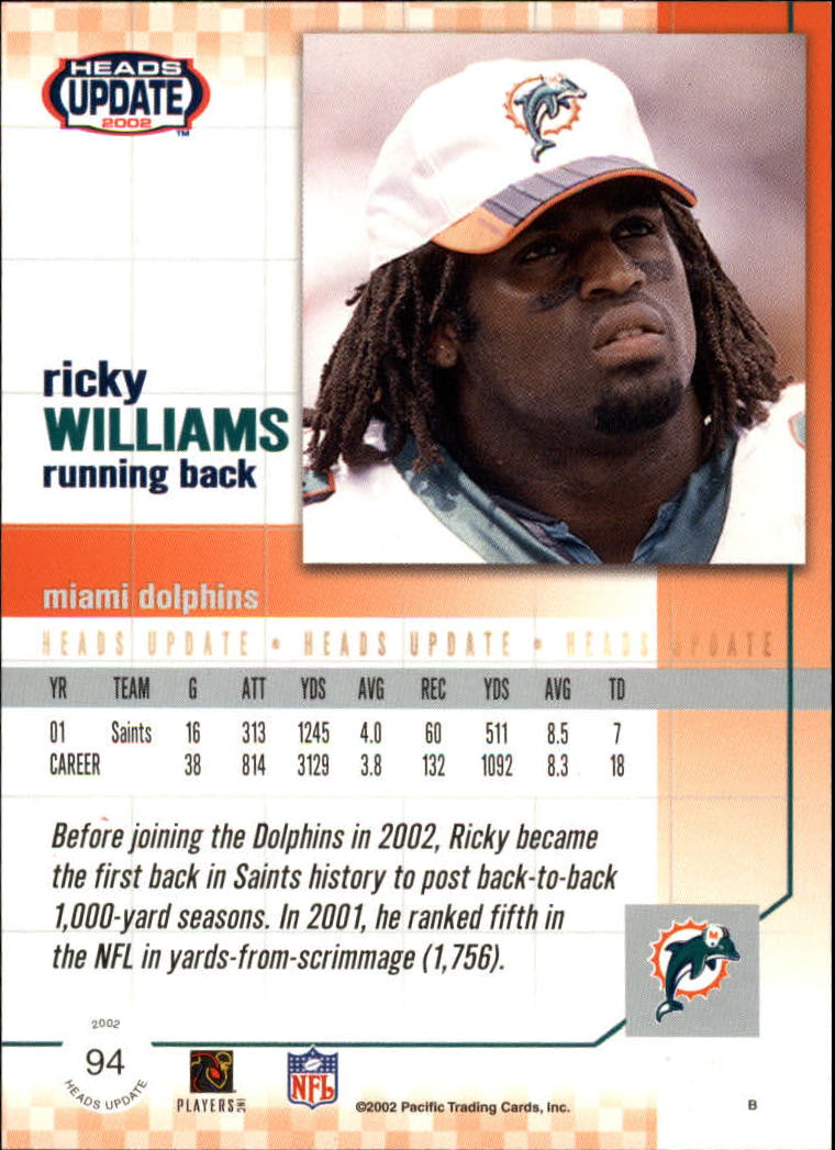 B1884- 2002 Pacific Heads Update FB Asst Cards -You Pick- 15+ FREE US SHIP - Picture 233 of 369