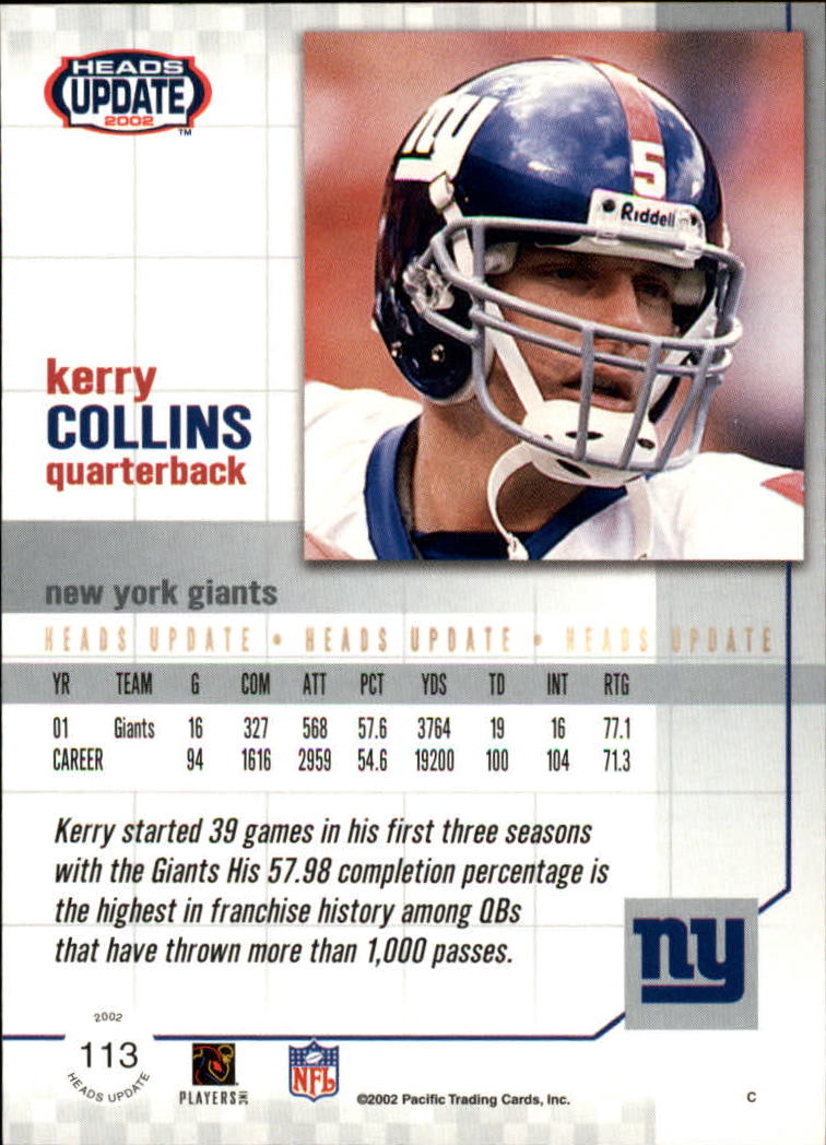 B1884- 2002 Pacific Heads Update FB Asst Cards -You Pick- 15+ FREE US SHIP - Picture 251 of 369