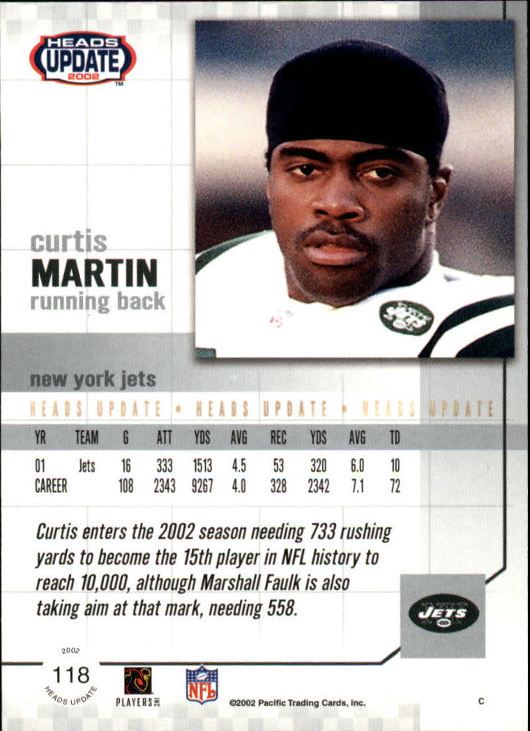 B1884- 2002 Pacific Heads Update FB Asst Cards -You Pick- 15+ FREE US SHIP - Picture 259 of 369