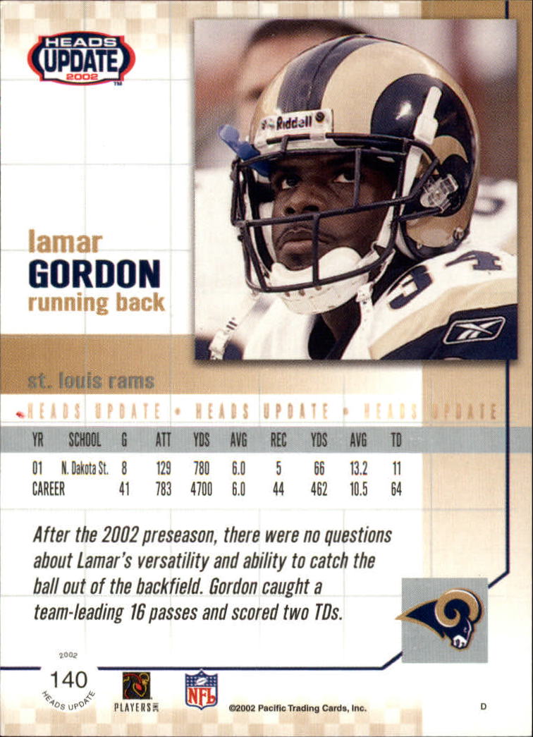 B1884- 2002 Pacific Heads Update FB Asst Cards -You Pick- 15+ FREE US SHIP - Picture 299 of 369