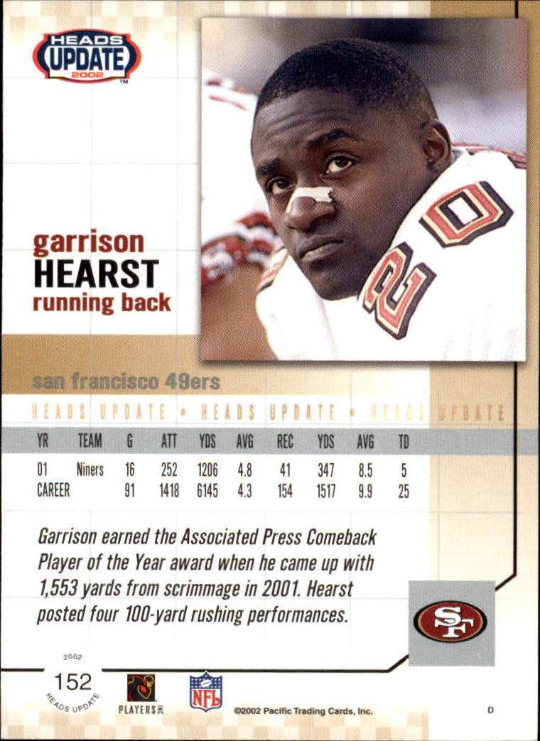 B1884- 2002 Pacific Heads Update FB Asst Cards -You Pick- 15+ FREE US SHIP - Picture 323 of 369