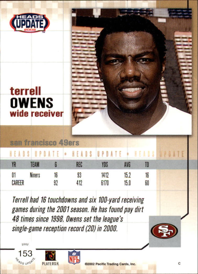 B1884- 2002 Pacific Heads Update FB Asst Cards -You Pick- 15+ FREE US SHIP - Picture 325 of 369