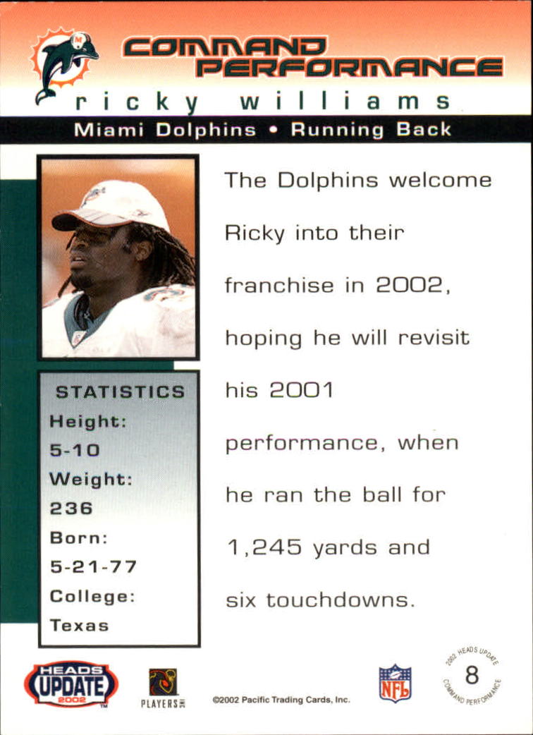 2002 Heads Update (Pacific) Football Cards - Picture 19 of 47