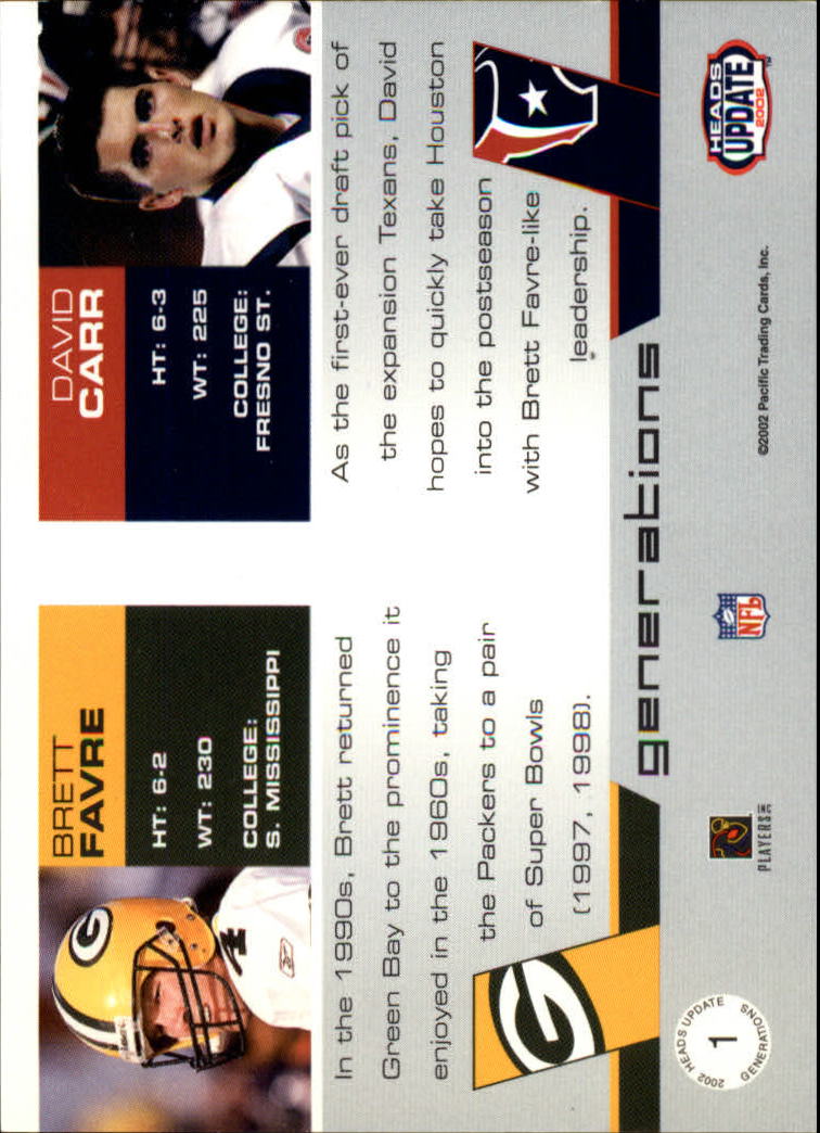 B1884- 2002 Pacific Heads Update FB Asst Cards -You Pick- 15+ FREE US SHIP - Picture 77 of 369