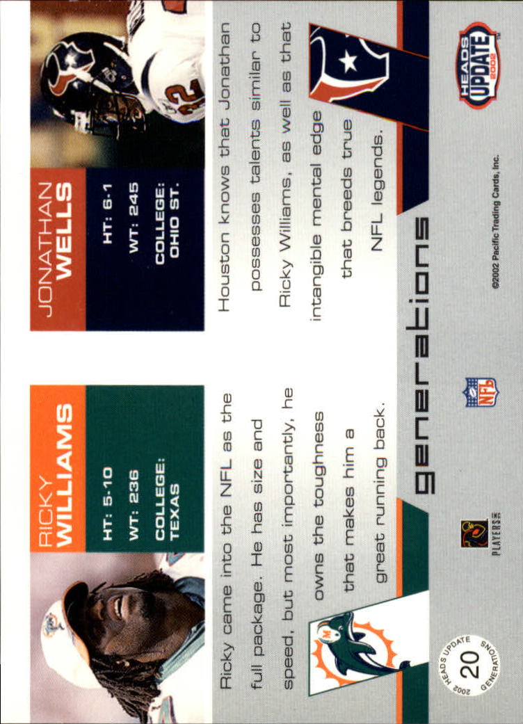 B1884- 2002 Pacific Heads Update FB Asst Cards -You Pick- 15+ FREE US SHIP - Picture 83 of 369