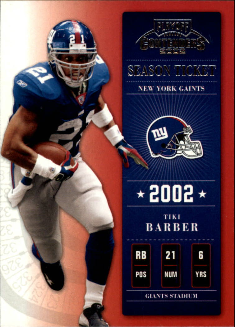 2002 Playoff Contenders #57 Tiki Barber