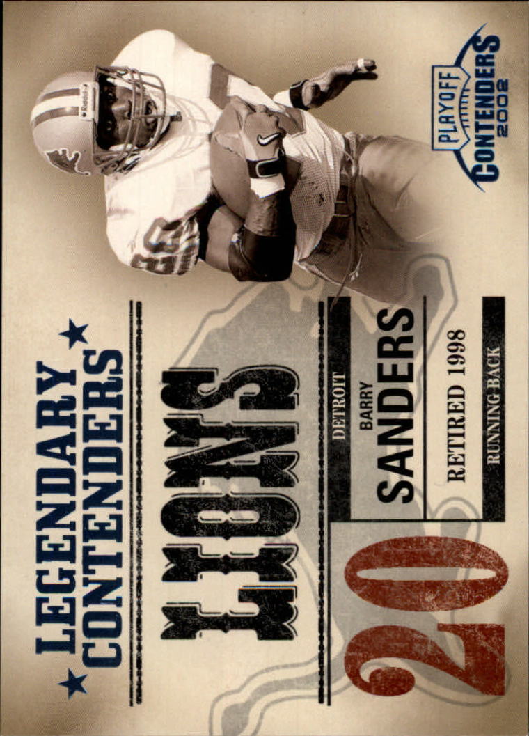 2002 Playoff Contenders Legendary Contenders #LC9 Barry Sanders