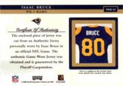 2002 Playoff Piece of the Game Materials #23J Isaac Bruce JSY back image