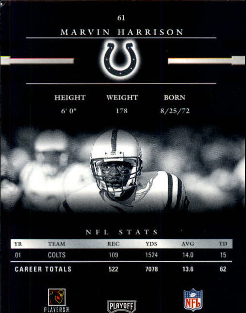 2002 Playoff Prestige Football "Main Set" Cards - Picture 13 of 65