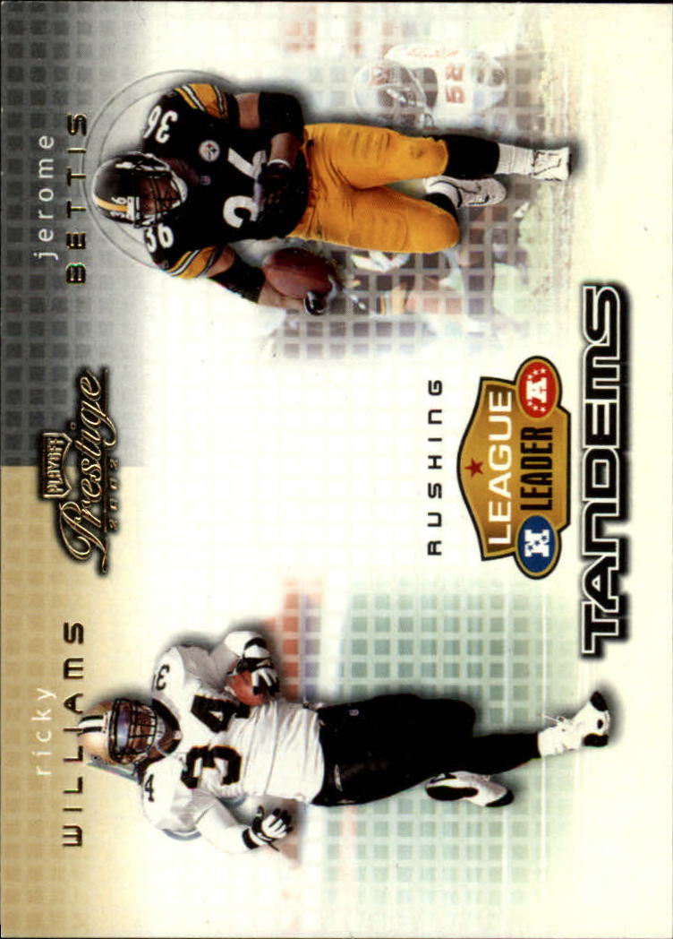 2002 Playoff Prestige League Leader Tandems #LL8 Jerome Bettis/Ricky Williams