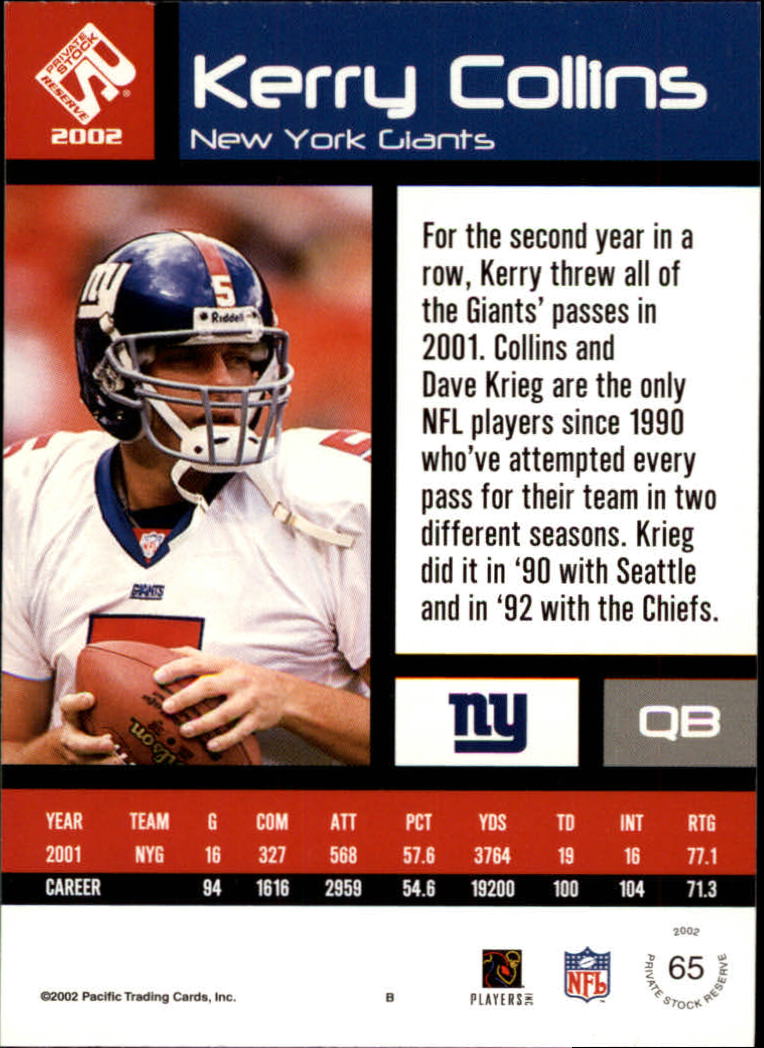 2002 Private Stock (Pacific) Football Cards - Picture 33 of 75