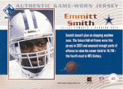 2002 Private Stock Game Worn Jerseys Logos #40 Emmitt Smith/44 back image