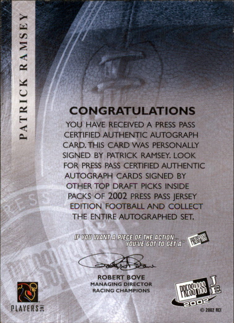 2002 Press Pass JE Football Cards - Picture 15 of 29