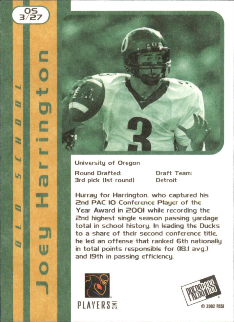 2002 Press Pass JE Football Cards - Picture 23 of 29