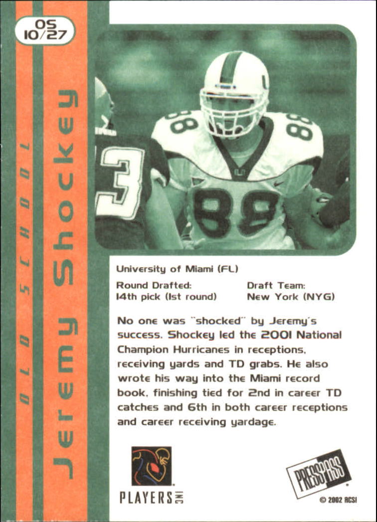 2002 Press Pass JE Football Cards - Picture 27 of 29